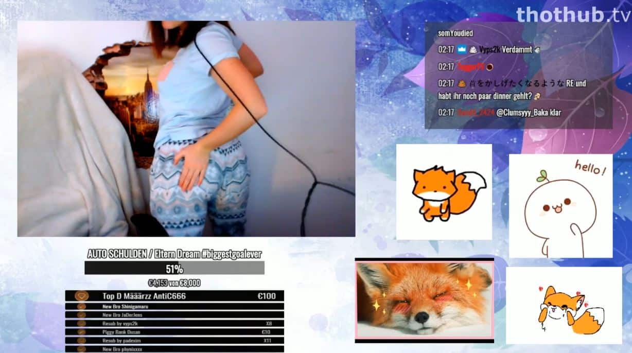 clumsyyy baka spanking her ass sexy twitch streamer
