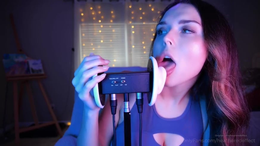 heatheredeffect asmr ear licking video