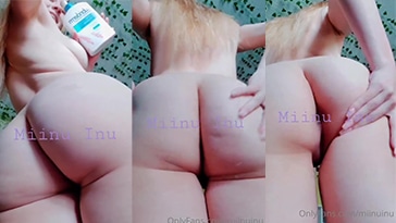 miinu inu ass lotion massage tease video