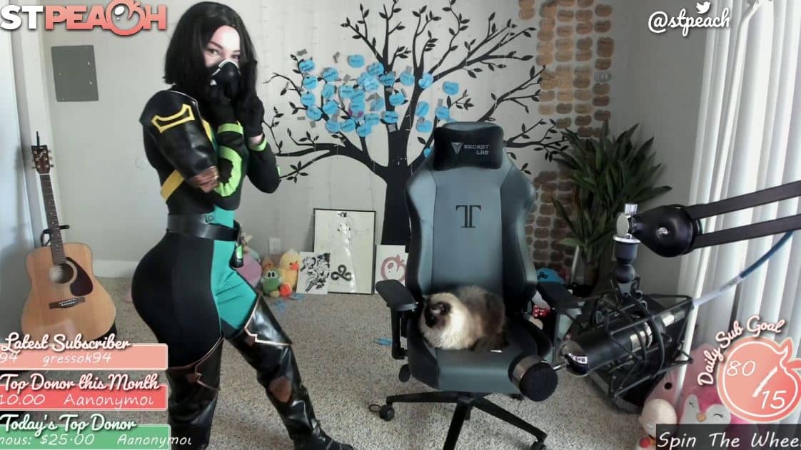 stpeach viper cosplay big ass booty twitch video